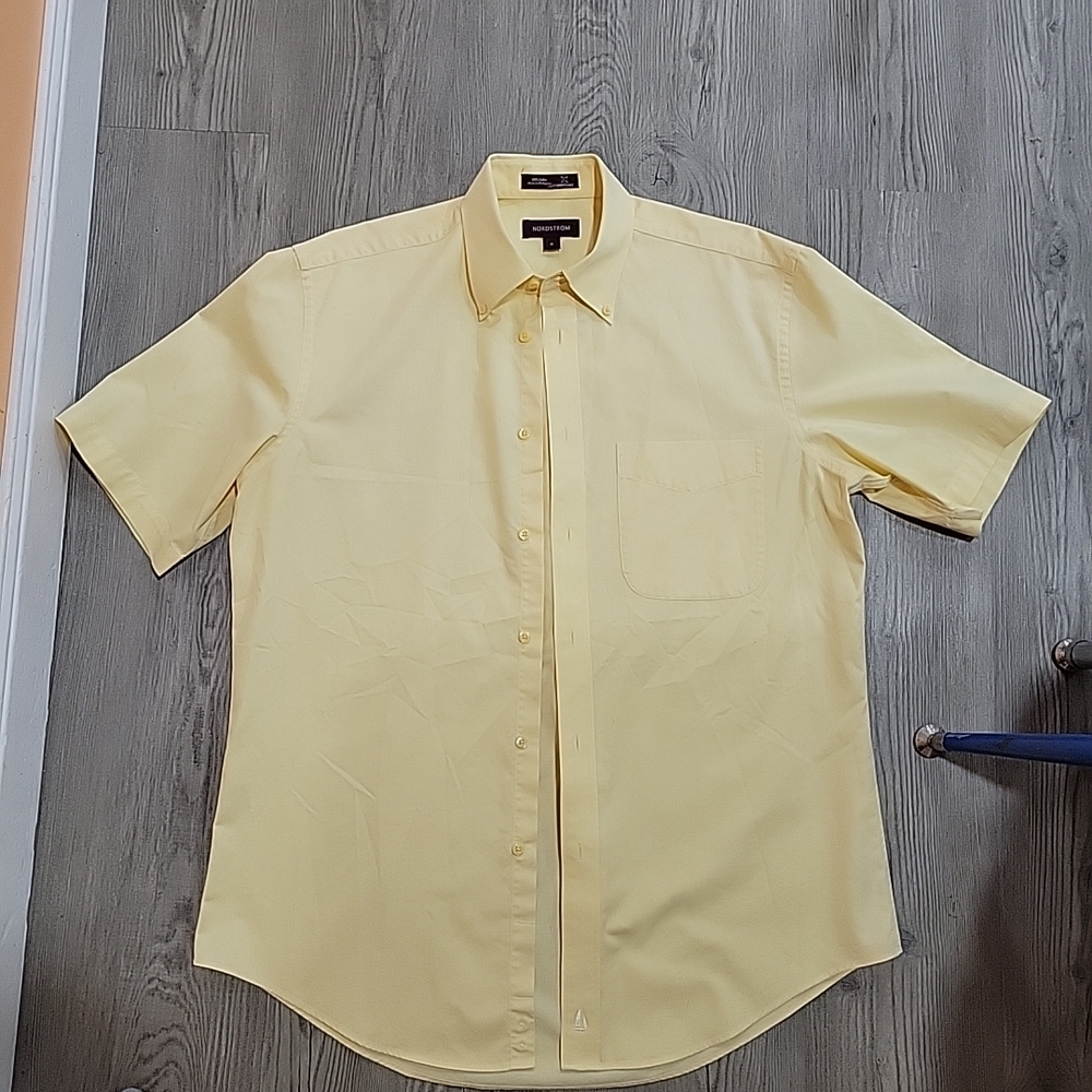 Nordstrom Light Yellow Men's Casual Button Down Shirt
